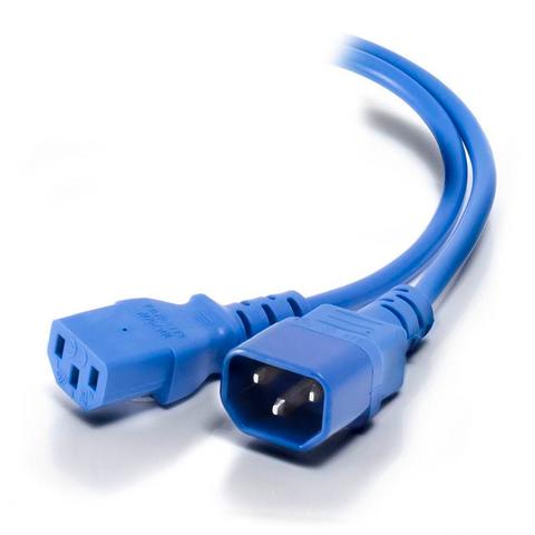 Alogic 1m IEC C13 to IEC C14 Computer Power Extension Cord (M/F) BLUE