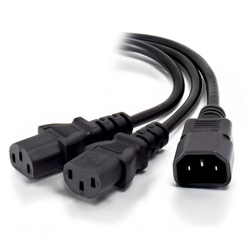 Alogic 2m Y Splitter Power Cable IEC C14 (M) 2 IEC C13 (F)