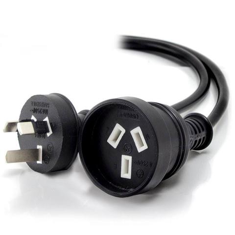 Alogic 3m Aus 3 Pin Mains Power Extension Cable Black (M/F)