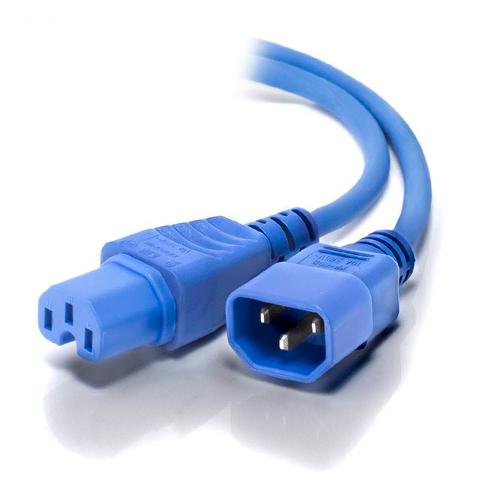 Alogic 3m IEC C14 to IEC C15 High Temperature (M/F) BLUE