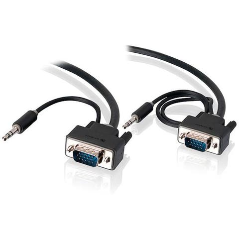 Alogic 10m Pro Series Slim flexible VGA Cable with 80cm/30cm 3.5mm Stereo (M/M)