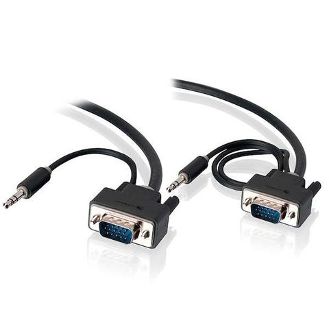 Alogic 5m Pro Series Slim flexible VGA Cable with 80cm/30cm 3.5mm Stereo (M/M)