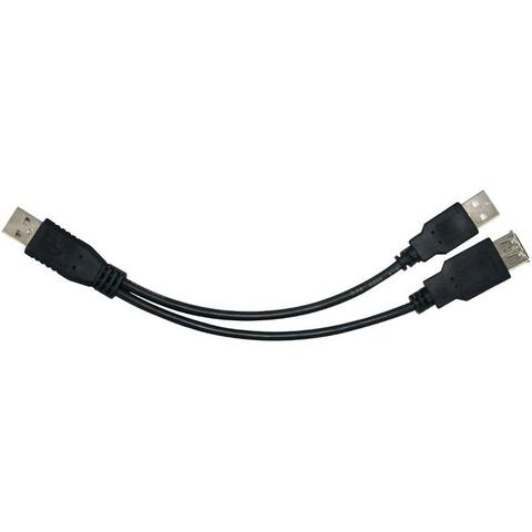 Astrotek USB 2.0 2x Type A Male to Female Y-Splitter Cable 30cm - M/MF - Black