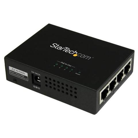 StarTech 4-Port Gigabit Midspan PoE+ Injector
