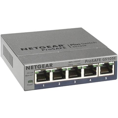 Netgear GS105E Prosafe Plus 5 Port Gigabit Switch