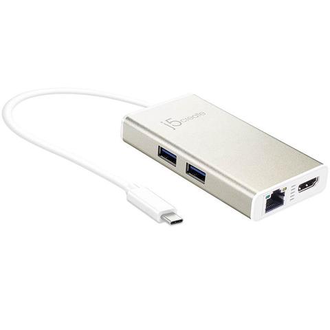 j5create USB Type-C Multi-Adapter with Power Delivery HDMI/Gigabit Ethernet/USB3