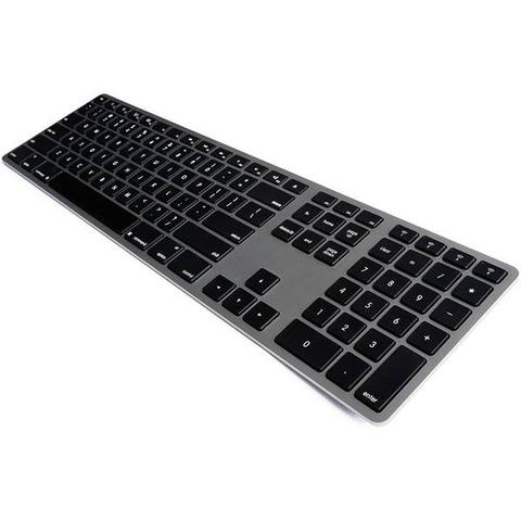 Matias Wireless Illuminated Aluminium Keyboard - Space Grey