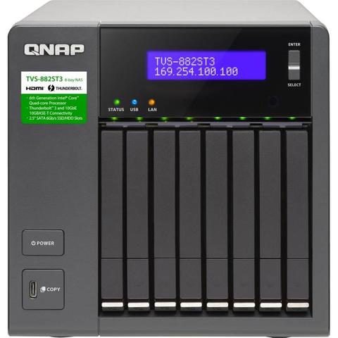 QNAP TVS-882ST3-i7-8G 8 Bay Diskless NAS Quad-core i7-6700HQ CPU 8GB RAM