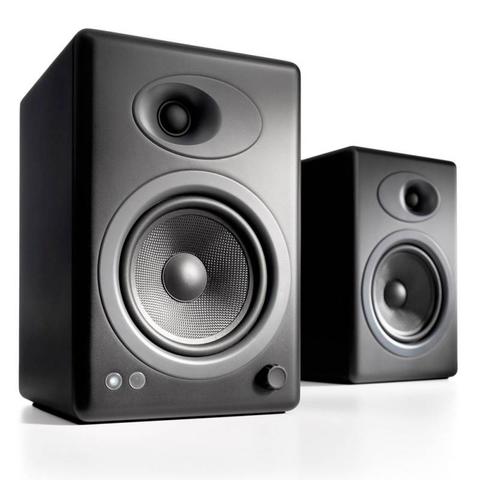 Audioengine A5+ Powered Bookshelf Speakers - Satin Black