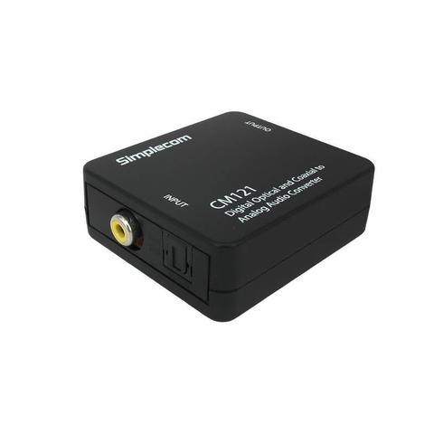 Simplecom CM121 Digital Optical Toslink/Coaxial to Analog RCA Audio Converter