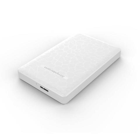 Simplecom SE101-WH Tool-Free 2.5'' SATA to USB 3.0 HDD/SSD Enclosure - White