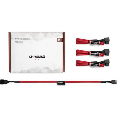 Noctua Chromax.Red 30cm 4Pin PWM Power Extension Cables - 4 Pack