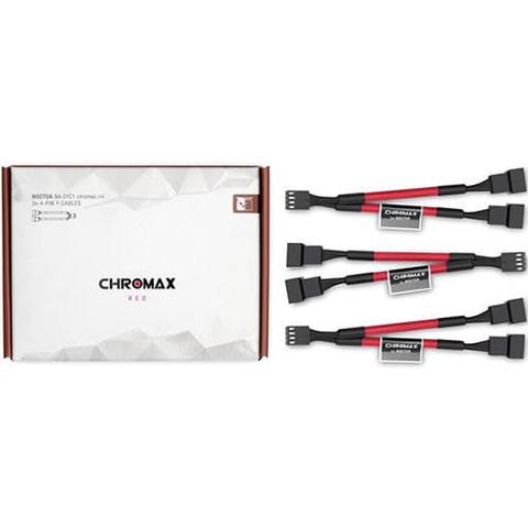 Noctua Chromax.Red 11cm 4Pin PWM Fan Power Splitter Cables - 3 Pack