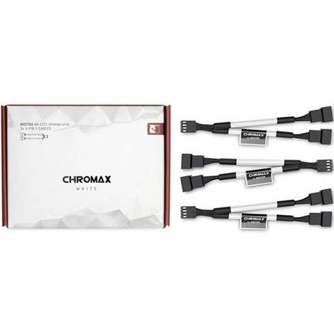 Noctua Chromax.White 11cm 4Pin PWM Fan Power Splitter Cables - 3 Pack
