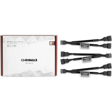 Noctua Chromax.Black 11cm 4Pin PWM Fan Power Splitter Cables - 3 Pack