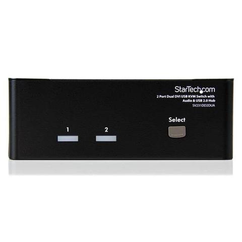 StarTech 2 Port Dual DVI USB KVM Switch with Audio & USB 2.0 Hub