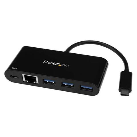 StarTech USB-C to GbE Adapter w/ 3-Port USB 3.0 Hub - Power Delivery
