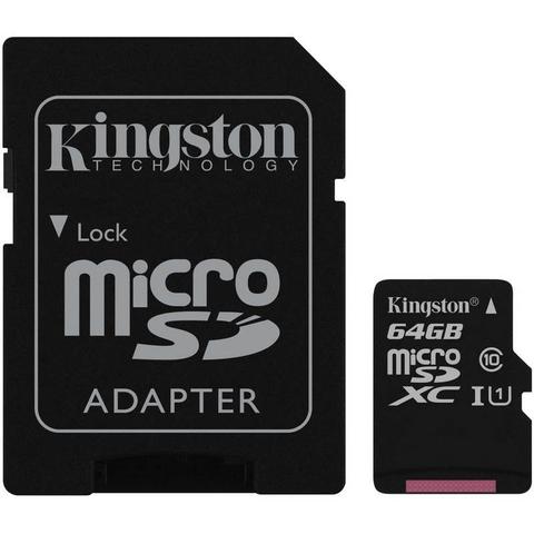 Kingston 64GB Canvas Select microSDXC UHS-I Class 10 Memory Card - 80MB/s
