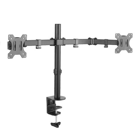 Brateck Dual Screens Double Joint Articulating Monitor Arm Fit Most 13"-32"