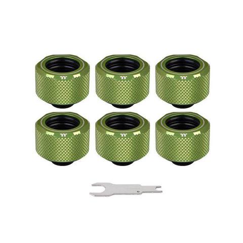 Thermaltake Pacific C-PRO G1/4 PETG Tube 16mm OD Compression - Green (6-Pack)