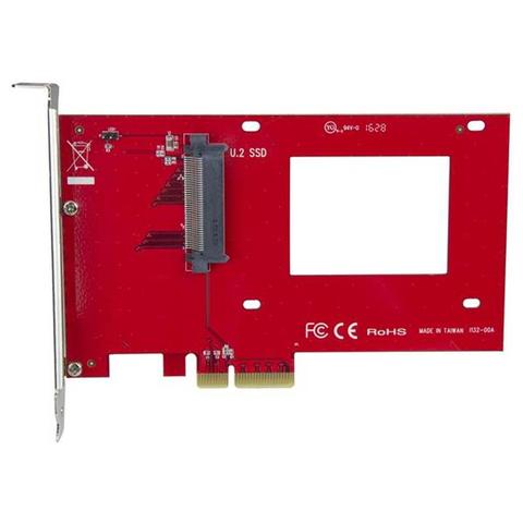 StarTech U.2 to PCIe Adapter - 2.5" U.2 NVMe SSD - SFF-8639 - x4 PCIe