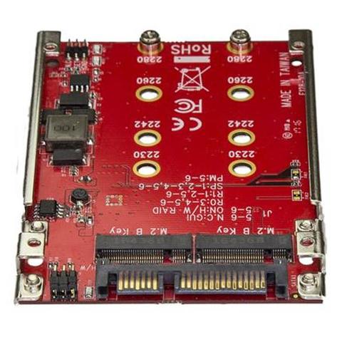 StarTech Dual M.2 to SATA Adapter - M.2 Adapter for 2.5" Bay - RAID