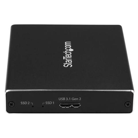 StarTech Dual M.2 SATA Enclosure - RAID - USB 3.1 Gen 2 USB C / USB A