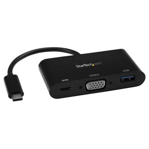 StarTech USB Type-C to VGA Adapter with PD & USB Port - USB-C Adapter