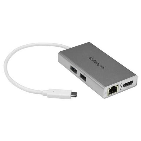 StarTech USB-C Multiport Adapter Travel Dock - 4K HDMI, GbE, 2x USB, PD