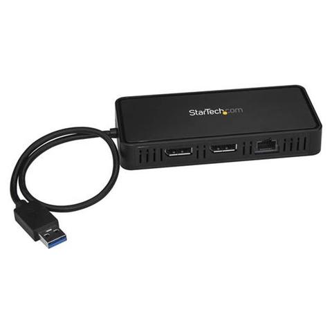 StarTech USB 3.0 Mini Dock - Dual Monitor USB-A Dock - 4K 60Hz DP & GbE