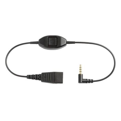 Jabra QD to 3.5mm w/PTT 0.5m Straight Cord