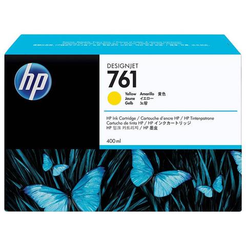 HP 761 400ML DesignJet Ink Cartridge - Yellow (CM992A)
