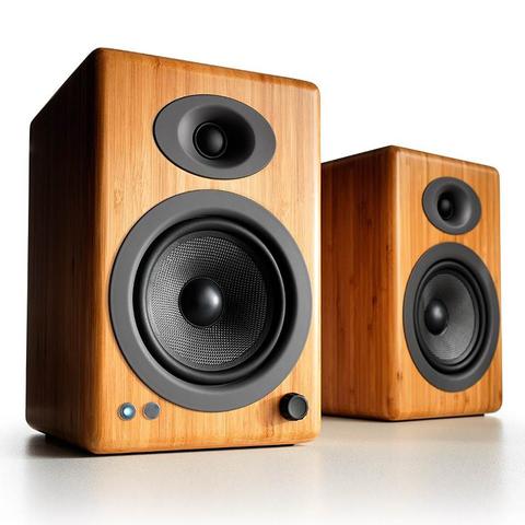 Audioengine A5+ Wireless Powered Bookshelf Speakers - Solid Bamboo