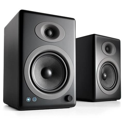 Audioengine A5+ Wireless Powered Bookshelf Speakers - Black Satin