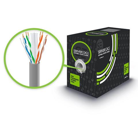 Serveredge 305m 23AWG PVC Solid CAT6 Network Cable UTP / 4 Pair - Gray