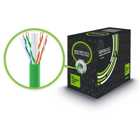 Serveredge 305m 23AWG PVC Solid CAT6 Network Cable UTP / 4 Pair - Green
