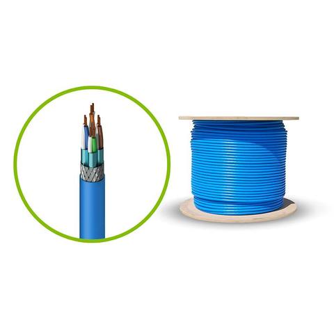 Serveredge 305m 23AWG PVC Solid CAT6A Network Cable SFTP / 4 Pair - Blue