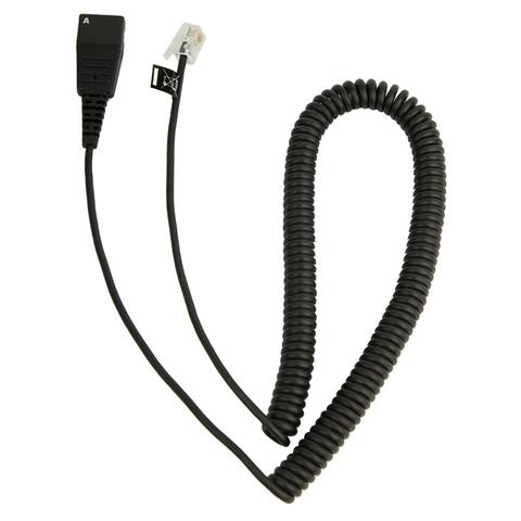 Jabra QD to RJ Coiled Bottom Cord for Cisco IP Phones - 2m