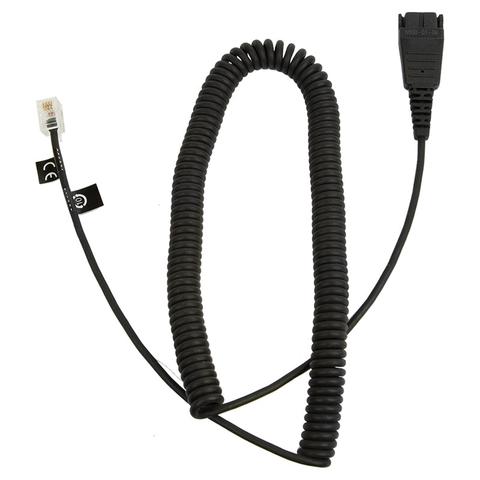 Jabra QD to RJ10 Coiled Bottom Cord for Siemens Devices - 2m