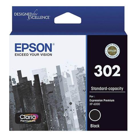 Epson 302 Standard Capacity Claria Premium Black Ink Cartridge