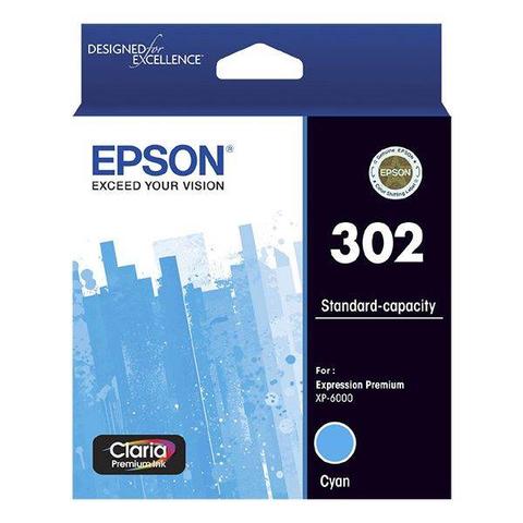 Epson 302 Standard Capacity Claria Premium Cyan Ink Cartridge