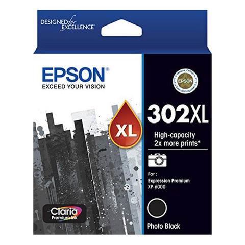Epson 302XL High Capacity Claria Premium Photo Black Ink Cartridge