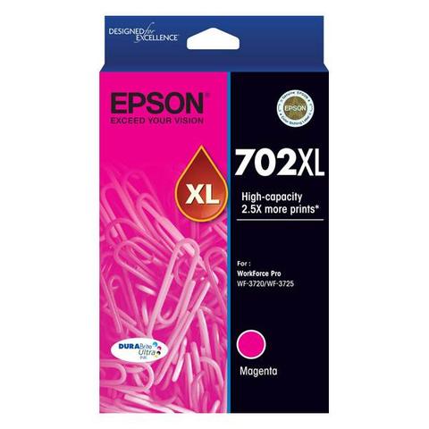 Epson 702XL High Capacity DURABrite Ultra Magenta Ink Cartridge