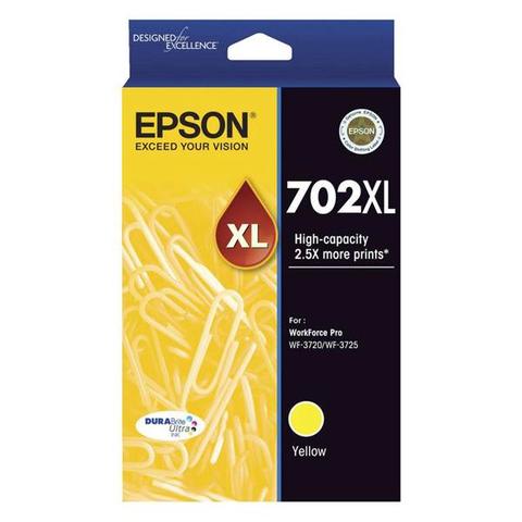 Epson 702XL High Capacity DURABrite Ultra Yellow Ink Cartridge