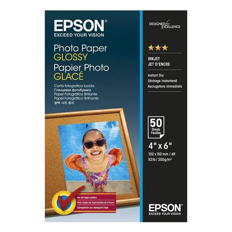 Epson 4" x 6" Glossy Photo Paper 50 Sheets