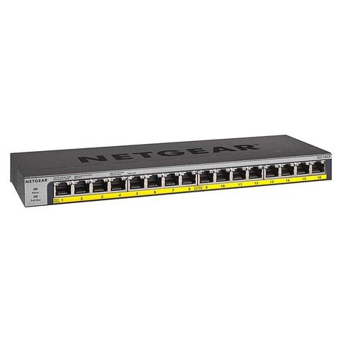 Netgear GS116LP-100AJS 16-Port PoE+ Gigabit Unmanaged Switch