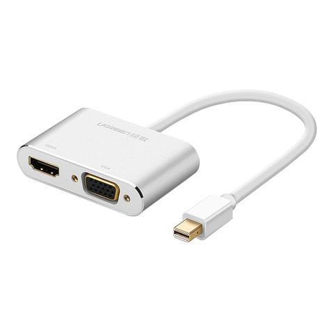 Ugreen 20421 2-in-1 Mini DisplayPort to HDMI/VGA Converter - Silver