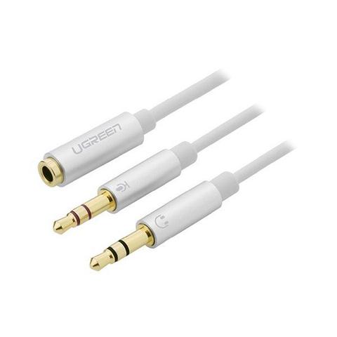 Ugreen 20897 3.5mm to Dual 3.5mm F/MM Headset Splitter - White