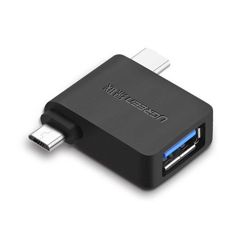 Ugreen 30453 2-in-1 Micro USB and USB-C to USB 3.0 OTG Adapter