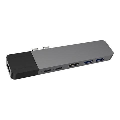 HyperDrive Net 6-in-2 USB-C Hub for USB-C MacBook Pro/Air - Space Grey